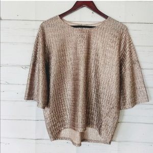 SOLD ZARA Oversized metallic top